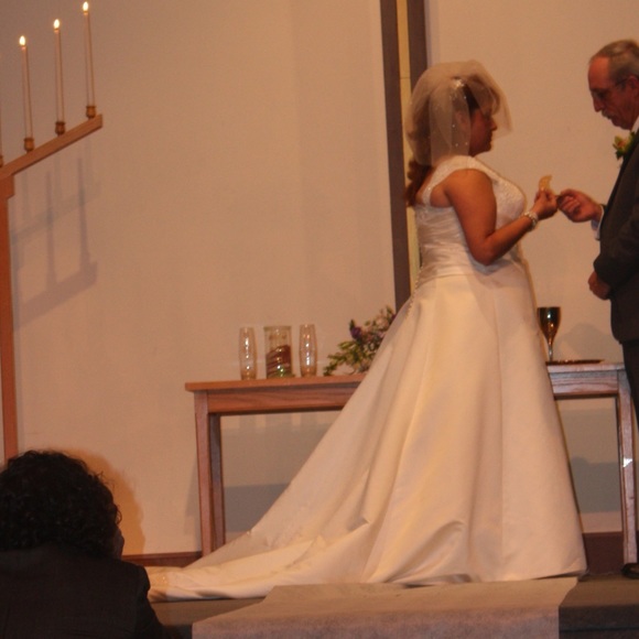 Wedding Gown plus size pearl cream - Picture 4 of 14